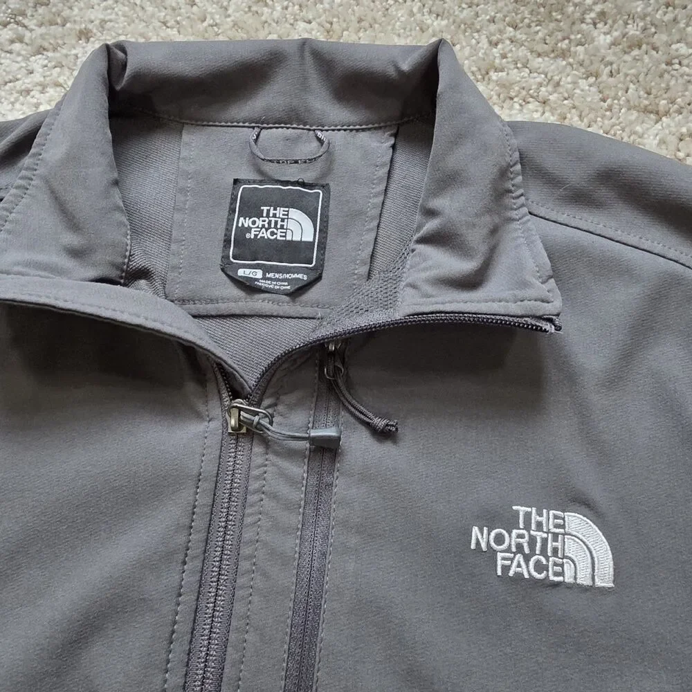The North Face Men’s Softshell 1/4 Zip Pullover Jacket Charcoal Gray Size L